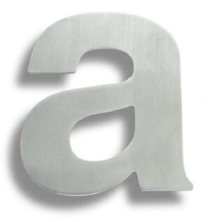 Letter Conc Fix 89mm 'a' Stainless Steel (EACH)