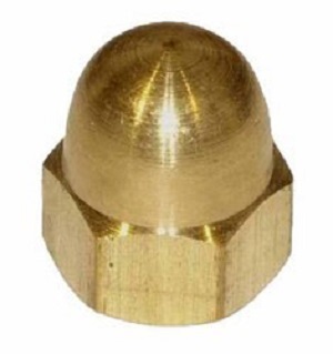 Dome Nut Hexagonal M5 Brass (EACH)