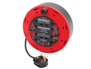FAITHFULL Cable Reel 230V 10m 4-Socket 10A (EACH)