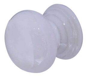 Cupboard Knob White Plain 50mm (EACH)
