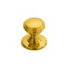 CARLISLE BRASS DK47C Delamain Cupboard Knob Fixed Rose 30mm PB (EACH)