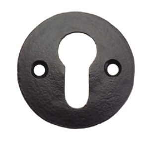 7108 Escutcheon Euro 50mm Diameter Antique Black (PAIR)