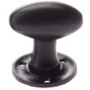 7129-M Mortice Knob Oval Antique Black (SET)