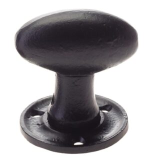 7129-M Mortice Knob Oval Antique Black (SET)