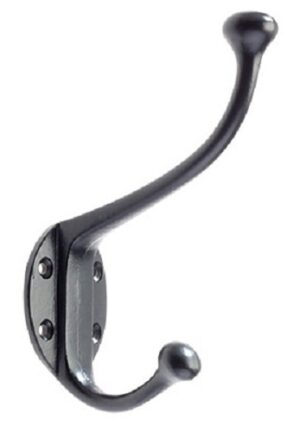 7150 Hat & Coat Hook Single Black (EACH)