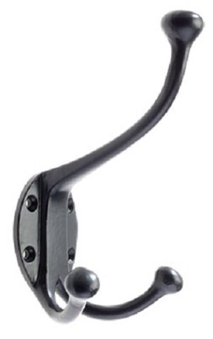 7151 Hat & Coat Hook Triple Black (EACH)