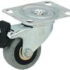 HAFELE 663.16.910 Rubber Wheel 50mm Swivel Plate Castor Braked (EACH)