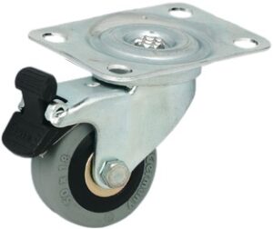 HAFELE 663.16.910 Rubber Wheel 50mm Swivel Plate Castor Braked (EACH)