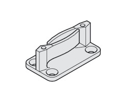 HAFELE 940.40.031 Floor Guide For Sliding Doors 60x34x24mm (EACH)