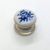 HEATHERLEY Cupboard Knob 30mm Blue Bouquet Wt (EACH)