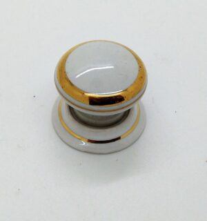 HEATHERLEY Cupboard Knob 30mm Gold Line Wt (EACH)