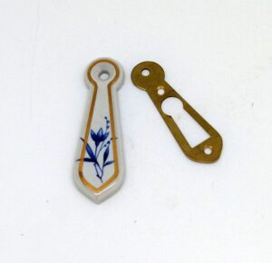 HEATHERLEY Escuchteons Blue Bouquet Wt (PAIR)