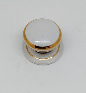 HEATHERLEY Wardrobe Knob 38mm Gold Line Wt (EACH)