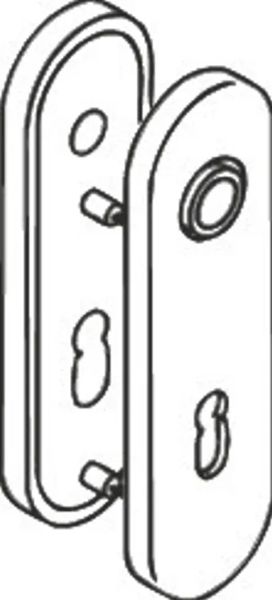 HEWI 230.23RNR.50 Backplate For Bathroom Lever Steel Blue (SET)