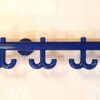 HEWI 33.7010.3.7.50 Cloakroom Rail 7 Hooks 1.2m Steel Blue (EACH)