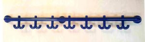 HEWI 33.7010.3.7.50 Cloakroom Rail 7 Hooks 1.2m Steel Blue (EACH)