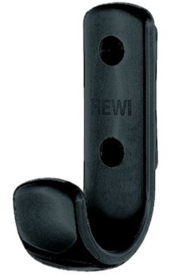 HEWI 477.90.060.90 Single Coat Hook 75mm High Black (EACH)