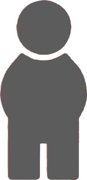 HEWI Male Pictogram 150mm x 3mm Acr Anthracite Gy (EACH)