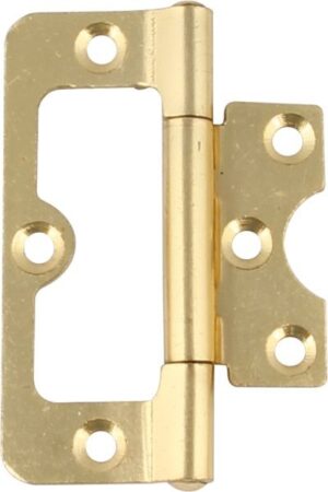 NICO 1975 0 12 02 Flush Hinge 75mm Electro Brass (HINGE)