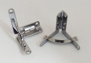 Quadrant Box Hinge 40x44mm Chrome Effect (PAIR)