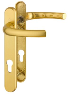 HOPPE 1710RH/3370N/3360N 2758288 Upvc Levers Tokyo 220x32 92mm 122fix Gold (SET)