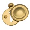 Escutcheon Key Round Covered PB (PAIR)