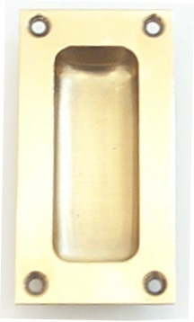 Flush Pull 76mm Polished Brass (EACH)