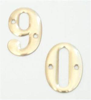 Numeral 50mm "6" Electro Brass (EACH)