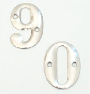 Numeral 50mm "3" Stainless Steel (EACH)