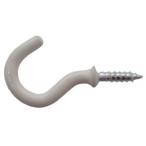 Cup Hook Shouldered 25mm White (EACH)