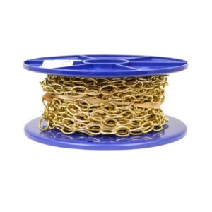 Oval Link Chain 13mm x 1m PB (METRE)