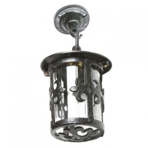 KIRKPATRICK 405C Rnd Fleur Lantern With Ceiling Bracket AB (EACH)
