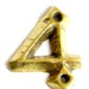 KIRKPATRICK B1976/4 Numeral 1.3/4 '4' Antique Brass (EACH)