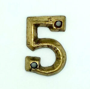 KIRKPATRICK B1976/5 Numeral 1.3/4 '5' Antique Brass (EACH)