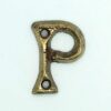 KIRKPATRICK B1976/P +B1976/P Letter 1.3/4 'p' Antique Brass (EACH)