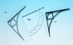 Arc Shelf Bracket 8in Black (EACH)