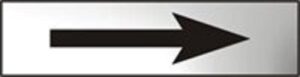 Sign Arrow 200x50mm CP (EACH)