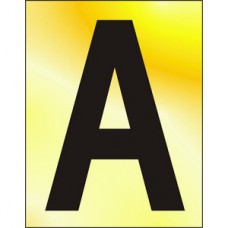 Letter 'A' 50mm Black On Ga (EACH)