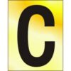 Letter 'C' 50mm Black On Ga (EACH)