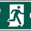Sign Fire Exit Arrow Right Plas 400x150 (EACH)