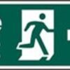 Sign Fire Exit Arrow Right Plas 600x200 (EACH)