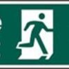 Sign Fire Exit Arrow Up S/adh 600x200 (EACH)