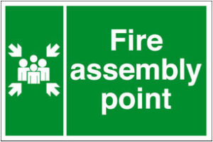 Sign Fire Assembly Point S/Adh 300x200 (EACH)