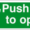 Sign 'Push Bar To Open' S/Adh 300x150 (EACH)