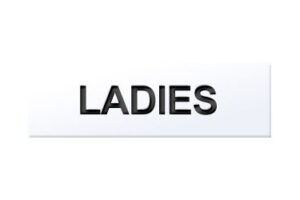 Sign 'Ladies' 200x50mm Aluminium (EACH)