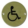 Pictogram Disabled 75mm Dia Brass (EACH)