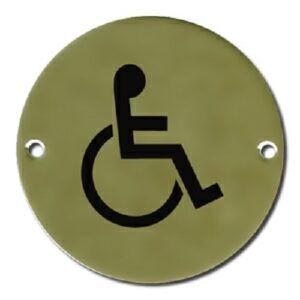 Pictogram Disabled 75mm Dia Brass (EACH)
