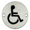 Pictogram Disabled 75mm Dia Stainless Steel (EACH)