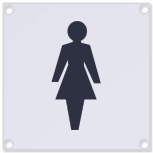 Pictogram Female 140x140mm Aluminium (EACH)