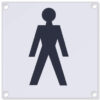 Pictogram Male 140x140mm Aluminium (EACH)